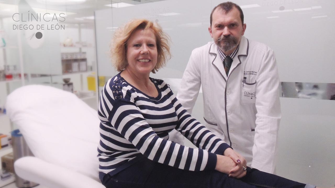 Paqui de Cámbiame con el Doctor Nuñez