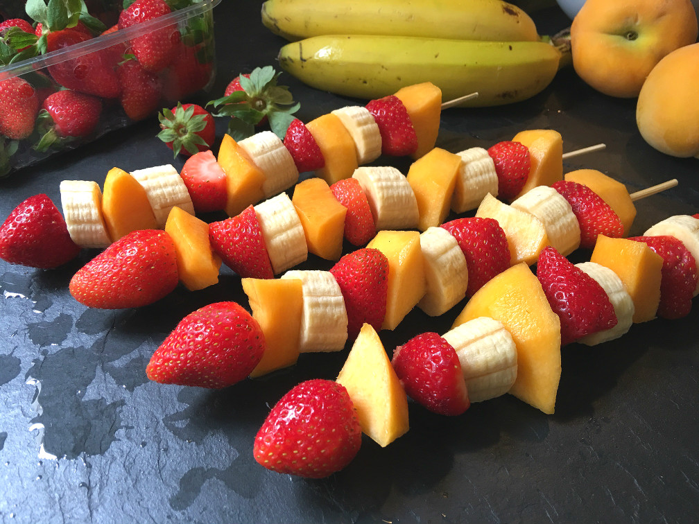 Frutas - Saludables Brochetas de fruta saludable