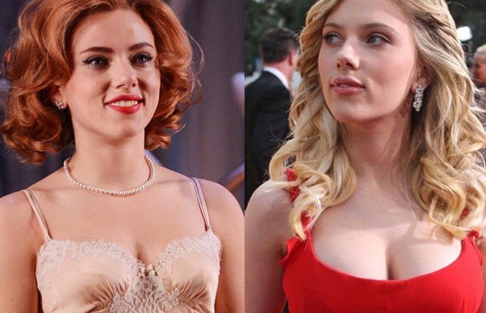 Antes y después de Scarlett Johansson