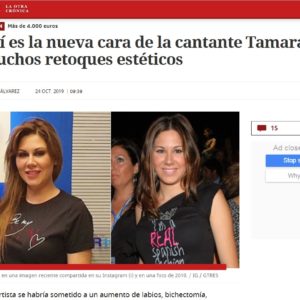 Retoques estéticos de Tamara